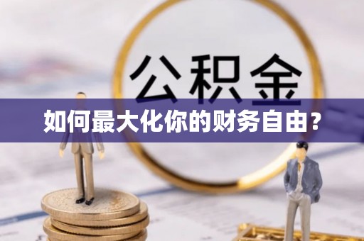 锡林郭勒如何最大化你的财务自由？