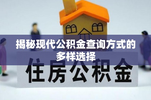 锡林郭勒揭秘现代公积金查询方式的多样选择